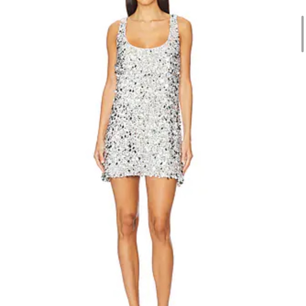 Show Me Your MuMu Silver Sequin Mini Dress